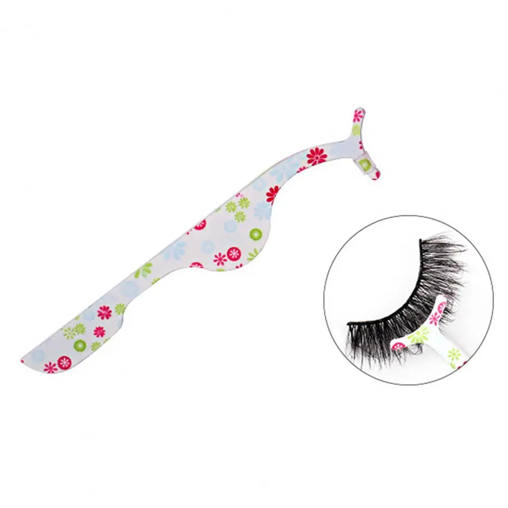 False Eyelashes Clip  Universal 3D Digital Print Reusable  Stainless Steel Fake Eye Lash Auxiliary Clamp Makeup Accessories