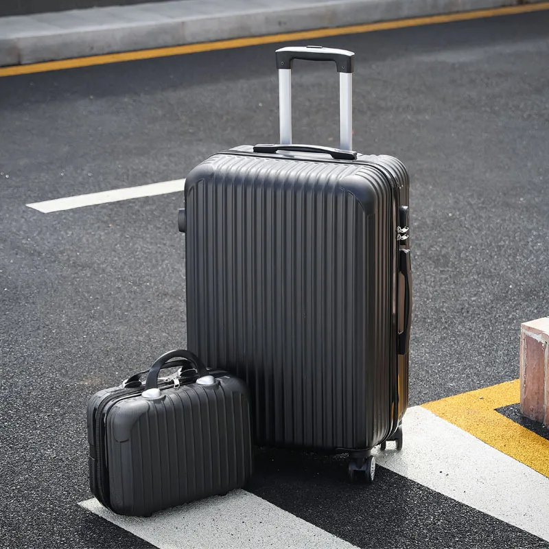 Mala de viagem de duas peças, grande capacidade, 14 polegadas, 20-24 polegadas, conjunto de bagagem de viagem, adequado para bagagem de viagem