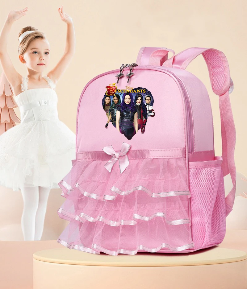 Descendants Children Kawaii Bag for Girl Dance Bag for Kids Pink Dancing Backpacks Girls Ballet Dance Bags Baby School Backpack