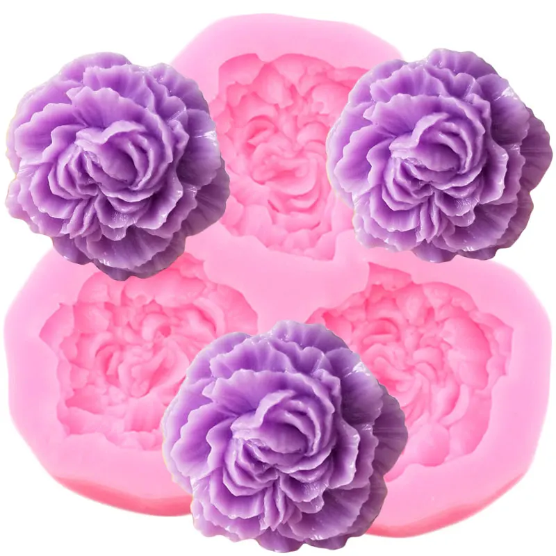 Rose Flower Peony Silicone Mold Wedding Cake Decorating Tools Chocolate Fondant Molds Leaf Candy Resin Moulds DIY Cupcake Topper