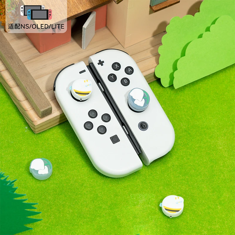 4 sztuk śliczne mleko krowa strzałek skrzynki pokrywa dla Nintendo przełącznik Oled uchwyt na kciuki czapki Joystick pokrywa dla Switch NS Lite