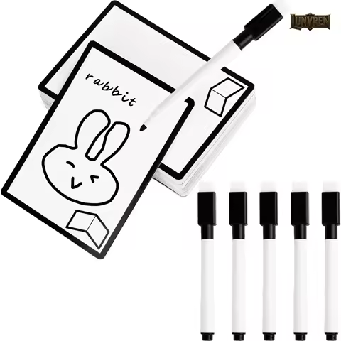 50 Pieces Reusable Dry Erase MTG Tokens with Marker Double-Sided MTG Proxy Cards for MTG, DND DIY Blank Card Games Accessories