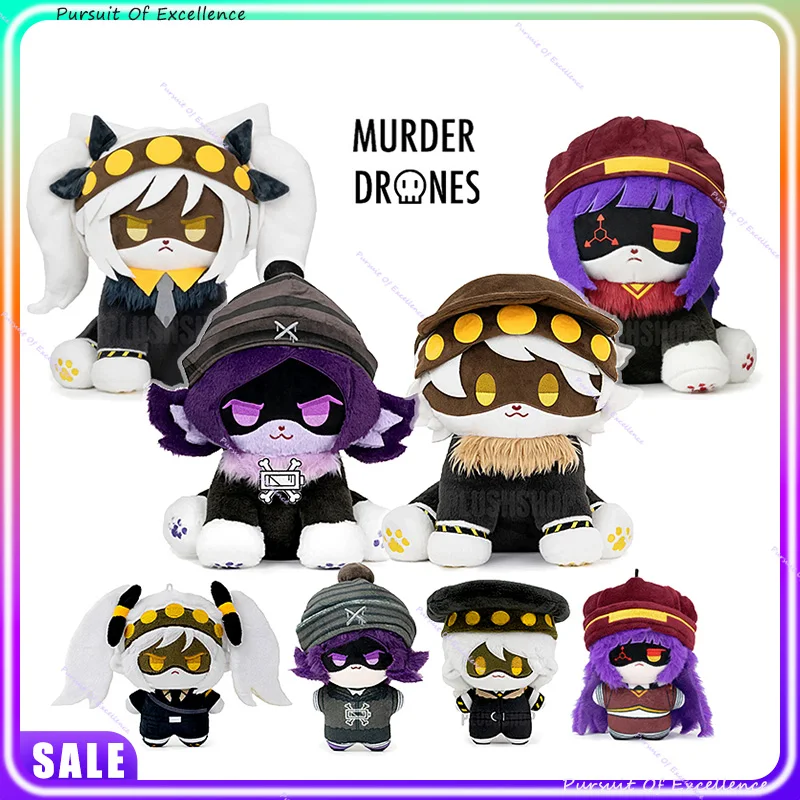 2026 Nuevo llavero de peluche de Murder Drones: figura de CYN y UZI, dije de mochila y adorno de escritorio, regalos navideños perfectos