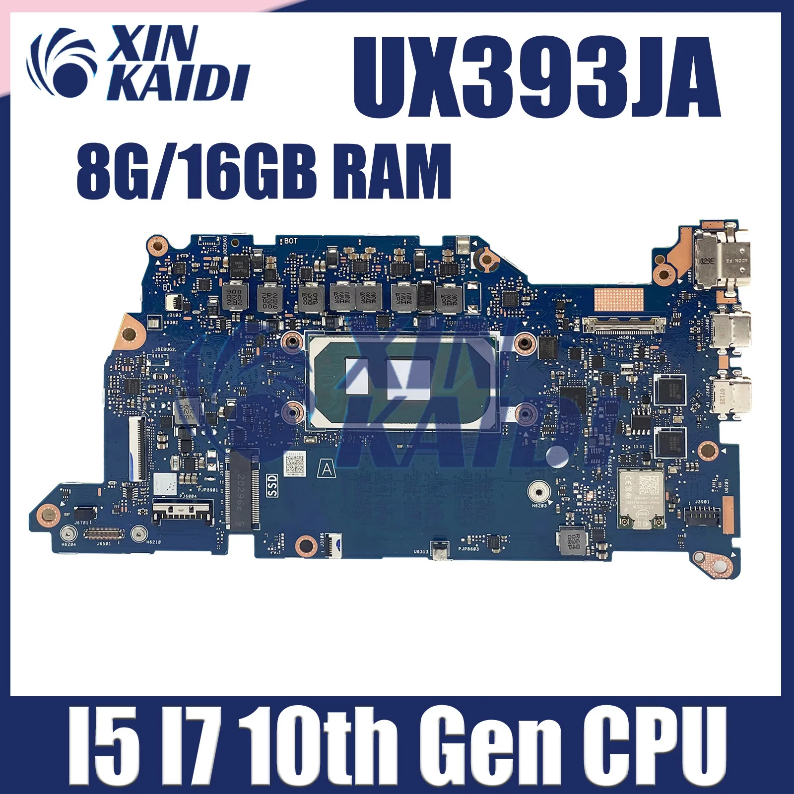 

Computer Mainboard For Asus ZenBook UX393JA UX393 UX393JA Laptop Motherboard with i5 i7 10th Gen CPU 8G 16GB RAM