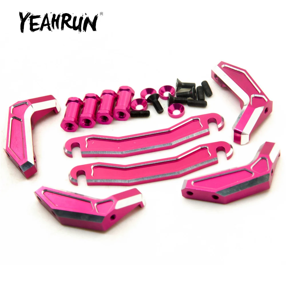 YEAHRUN Różowa taca na baterie ze stopu aluminium do Sakura D4 1/10 RC Drift Car Truck Model Upgrade Parts