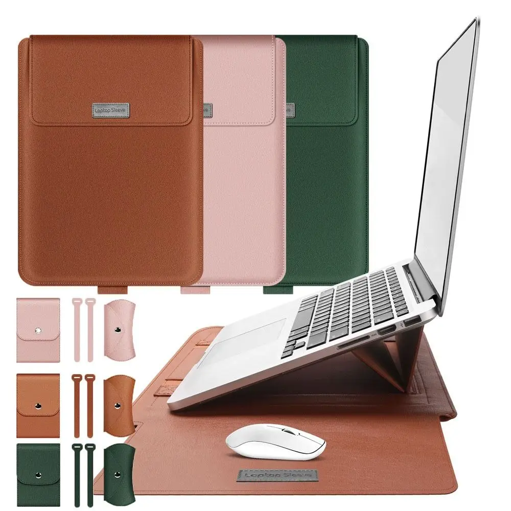 Thickened 5 in1 Laptop Sleeve Bag Ultra Thin Non-Magnetic Tablet Protective Pouch for 13.3/14inch Large Capacity