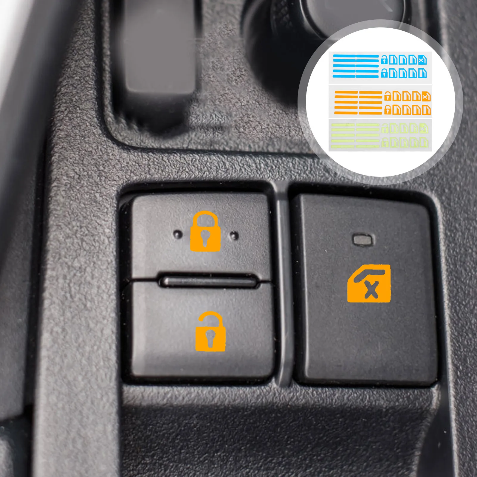 

Glow In The Dark Window Button Stickers Luminous Auto Interior Decals Car Glow In The Dark Stickers Car Decals