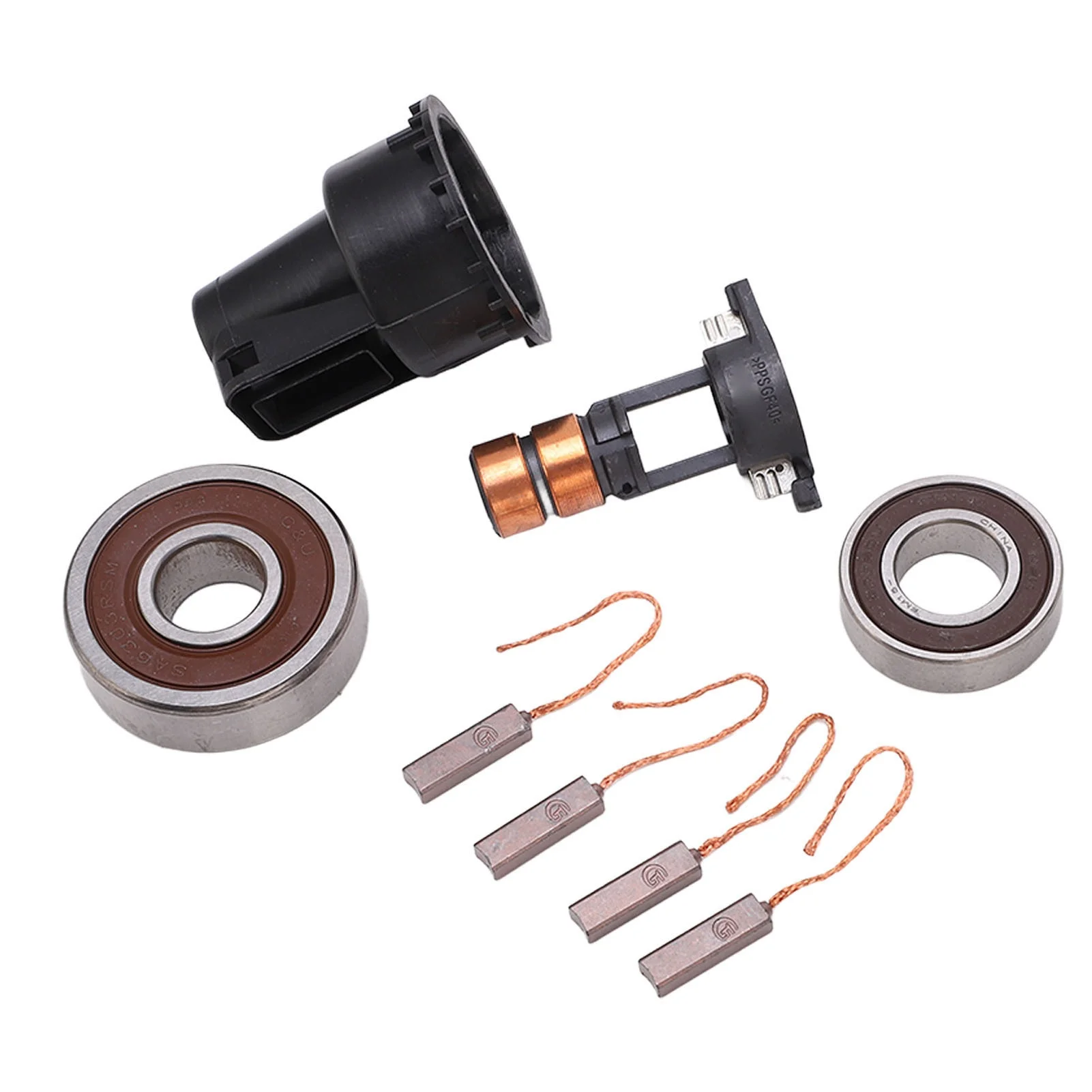 Alternator Repair Kit Slip Ring Brushes Bearings Set 230090 Replacement for Bosch 0124515010