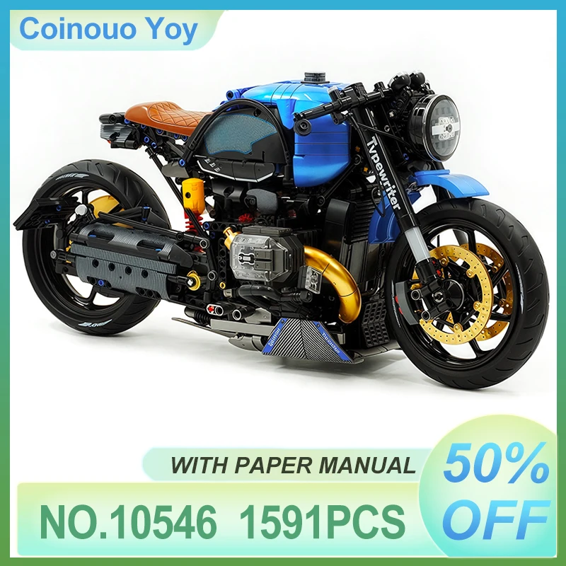 

IN STOCK 10546 MOC Technical 1:5 Speed Sports Motorcycle Building Blocks Assembling Model DIY Toys Children Christmas Gifts Sets