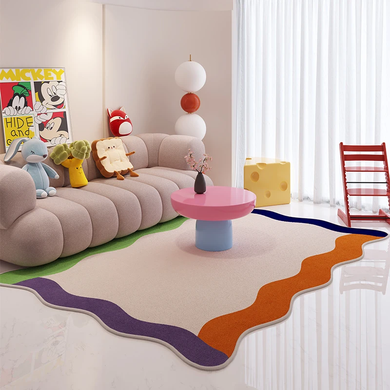 Irregular Shapes Bedroom Decor Soft Carpet Large Area Carpets for Living Room Washable Lounge Floor Mat Anti-slip Cloakroom Rug