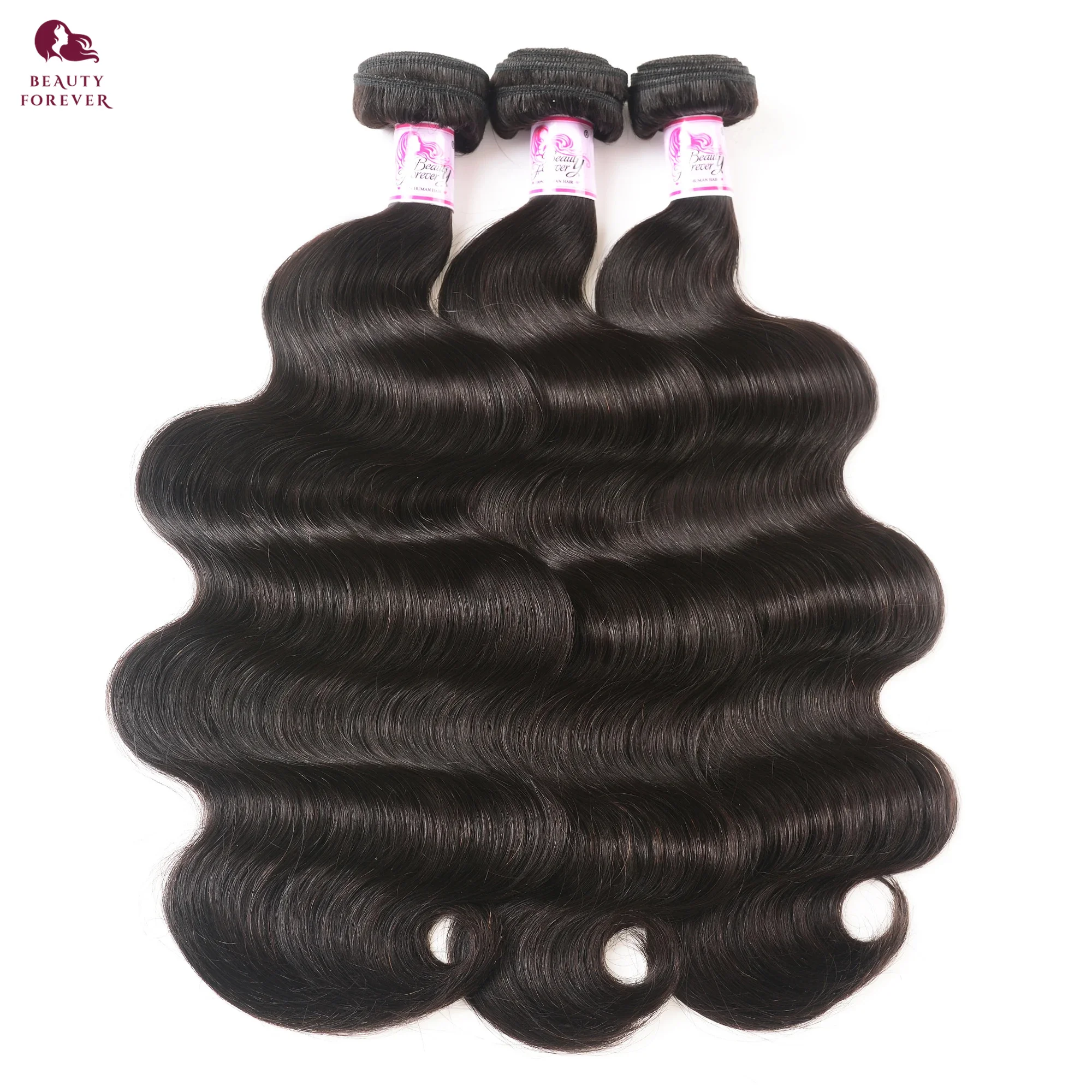 Beautyforever Brazilian Body Wave Human Hair Bundles 12A Thick Top to End 100% Unprocessed Virgin Human Hair Weave Bundles