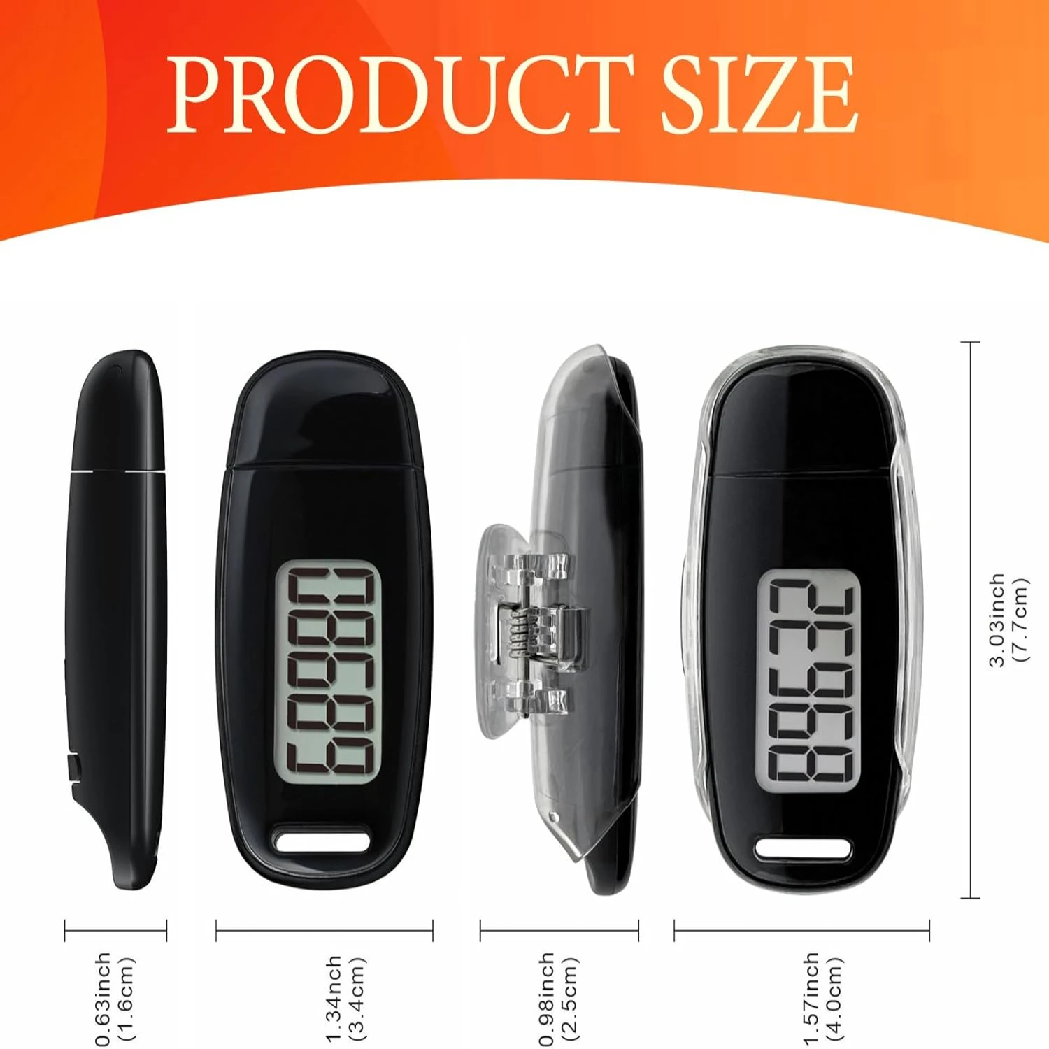 

ake your fitness routine to the next level with this stylish, compact, and long-lasting pedometer. Easily charge it via USB for