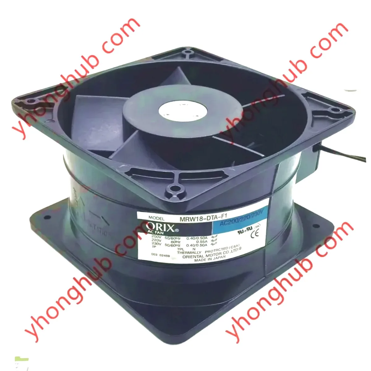 ORIX MRW18-DTA-F1   0.40A 180x180x110mm 2-Wire Cooling Fan