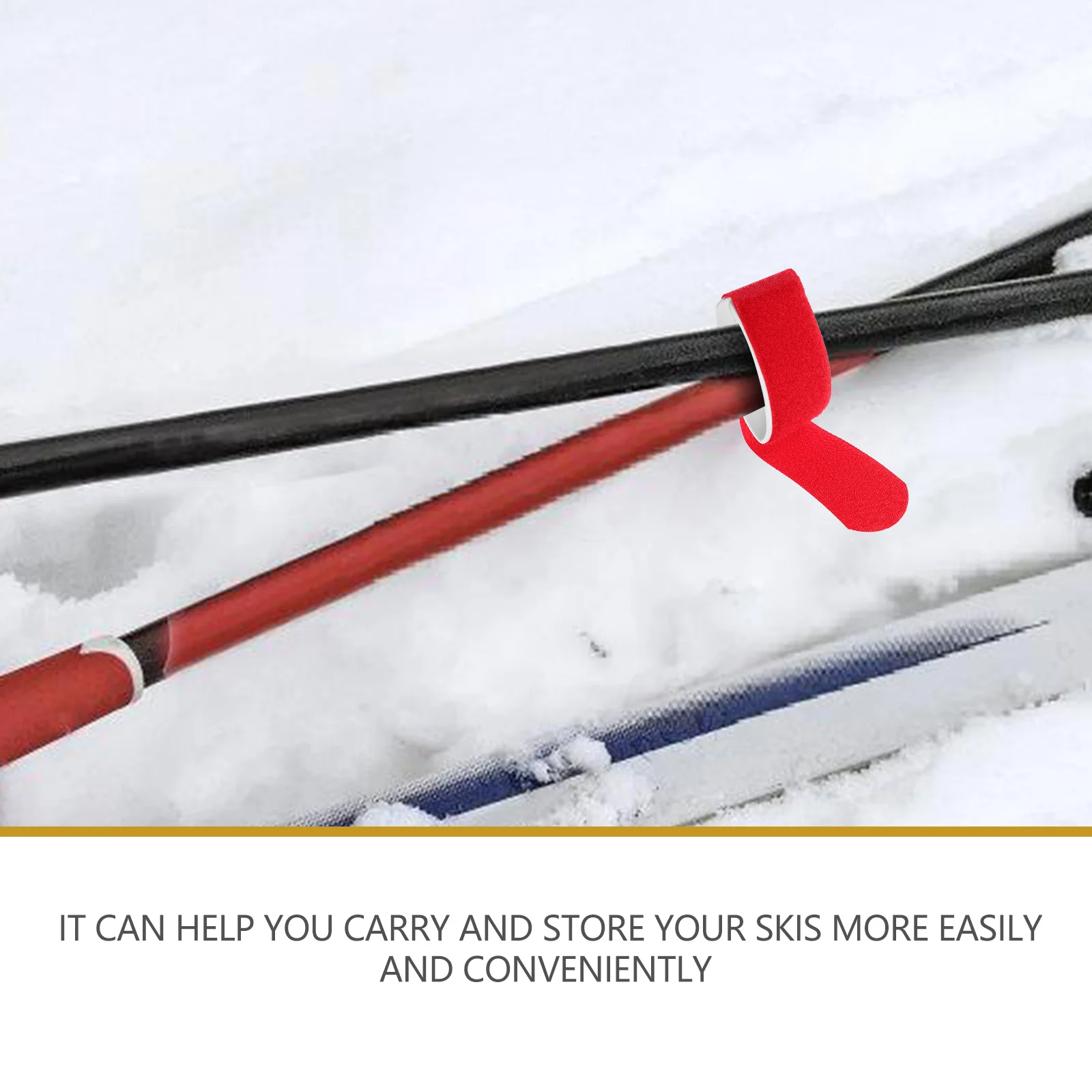 4 Uds correas de esquí bandas de fijación de esquís cinturones de nailon trineo suministros de Snowboard rojo verde gancho ajustable sujetadores de bucle confiable