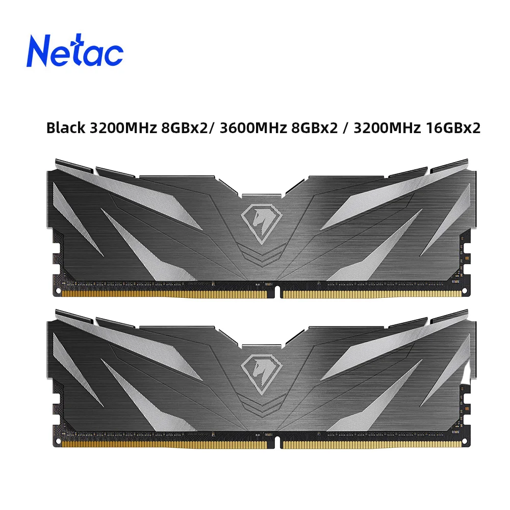 Netac Memoria RAM DDR4 para placa base AMD Inter, 16gb, 8 gb, DDR4, 3200mhz, DDR4, RGB, 3600mhz, 2666mhz, XMP, 288pin