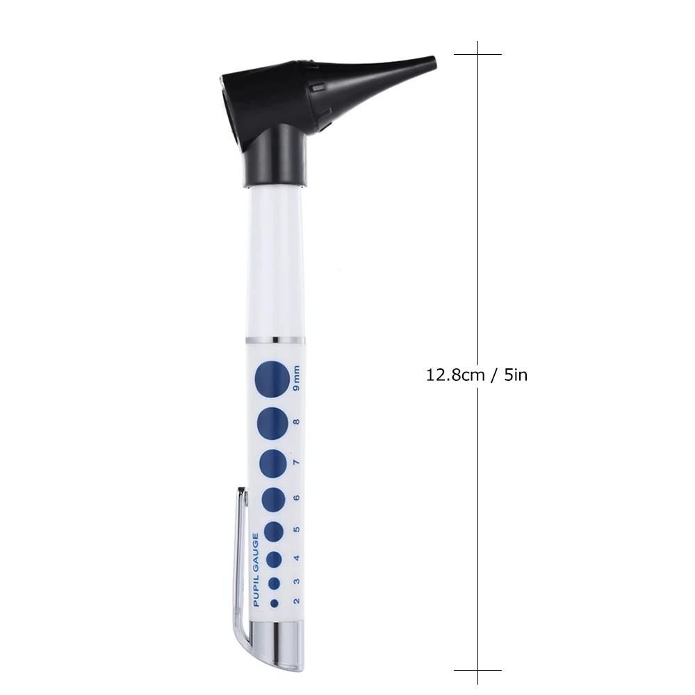 LED Penlight Torch Handheld Flashlight Medical Ear Light Mini Endoscope Diagnostic Vet Animal with Pupil Chart D3