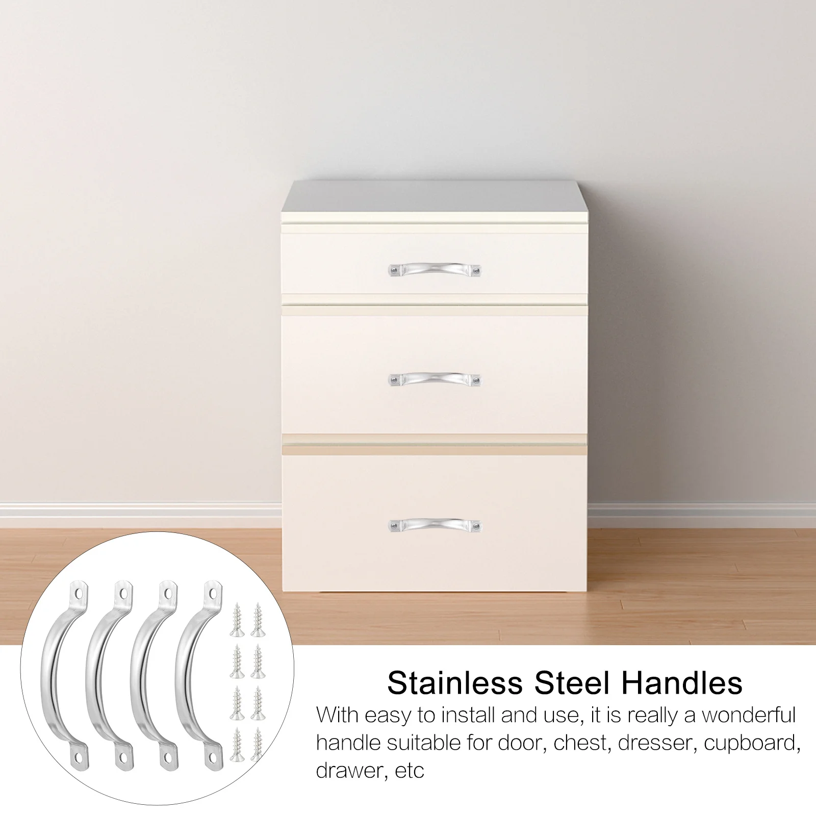 

24pcs Stainless Steel Cabinet Handles Drawer Pulls Sash Lift Hollow Tube Design Durable Furniture Door Grips Hardware Fixtures