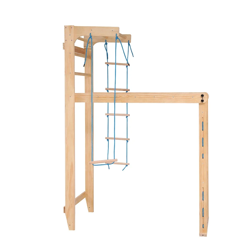 Toddlers learn to climb large toys solid wood wall mounted cat kids wooden indoor rope climbing frame outdoor