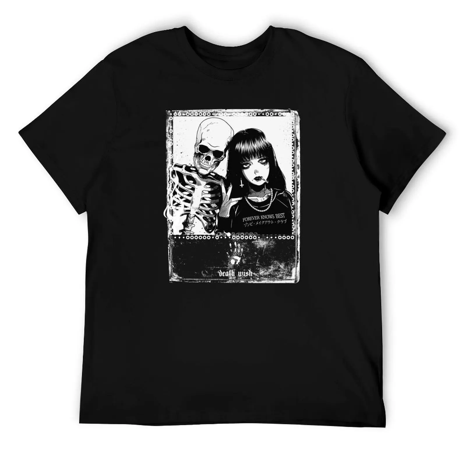 

DEATH WISH - zombie makeout club - zombie lowkey design T-Shirt cotton t shirt pack t shirts cotton 100% T-Shirt