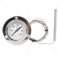Pressure thermometer, pointer type high-precision boiler bread kiln oven oven stainless steel high thermometer