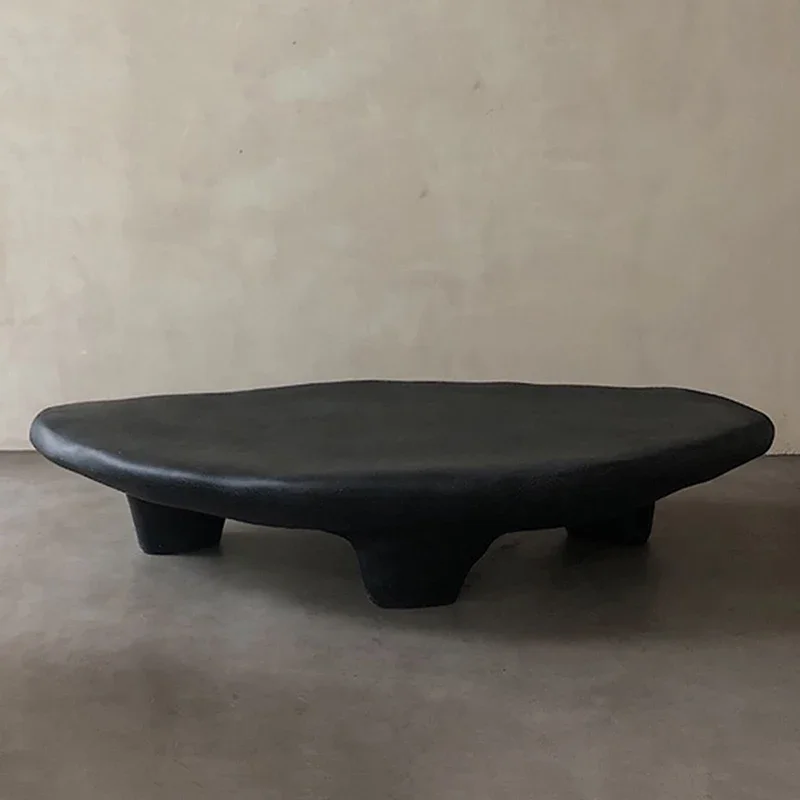 

Balcony Steel Coffee Table Floor Black Living Room Minimalist Sofa Tea Table Irregular Mesa De Centro Furnitures Living Room