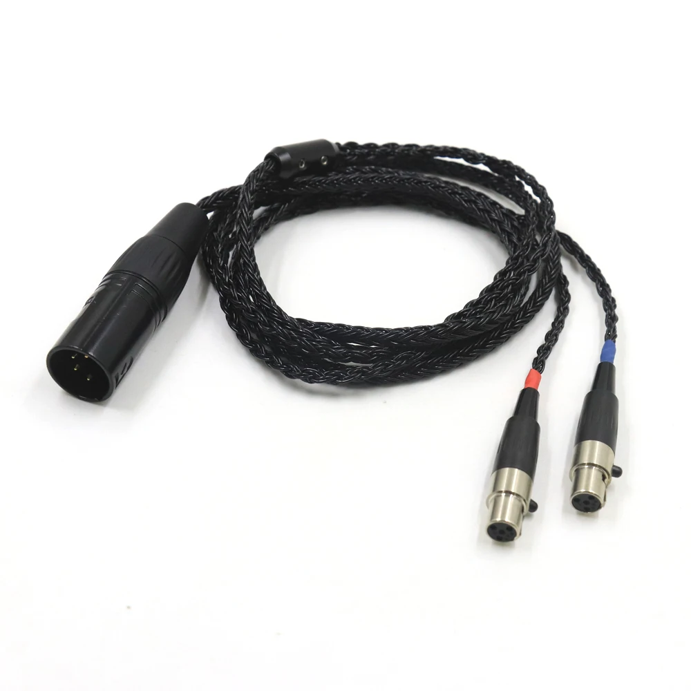 New 16 Core HIFI 4pin XLR Balanced Cable Compatible with Audeze LCD-2, LCD-3, LCD-4, LCD-X, LCD-XC Headphone and for Astell&Kern