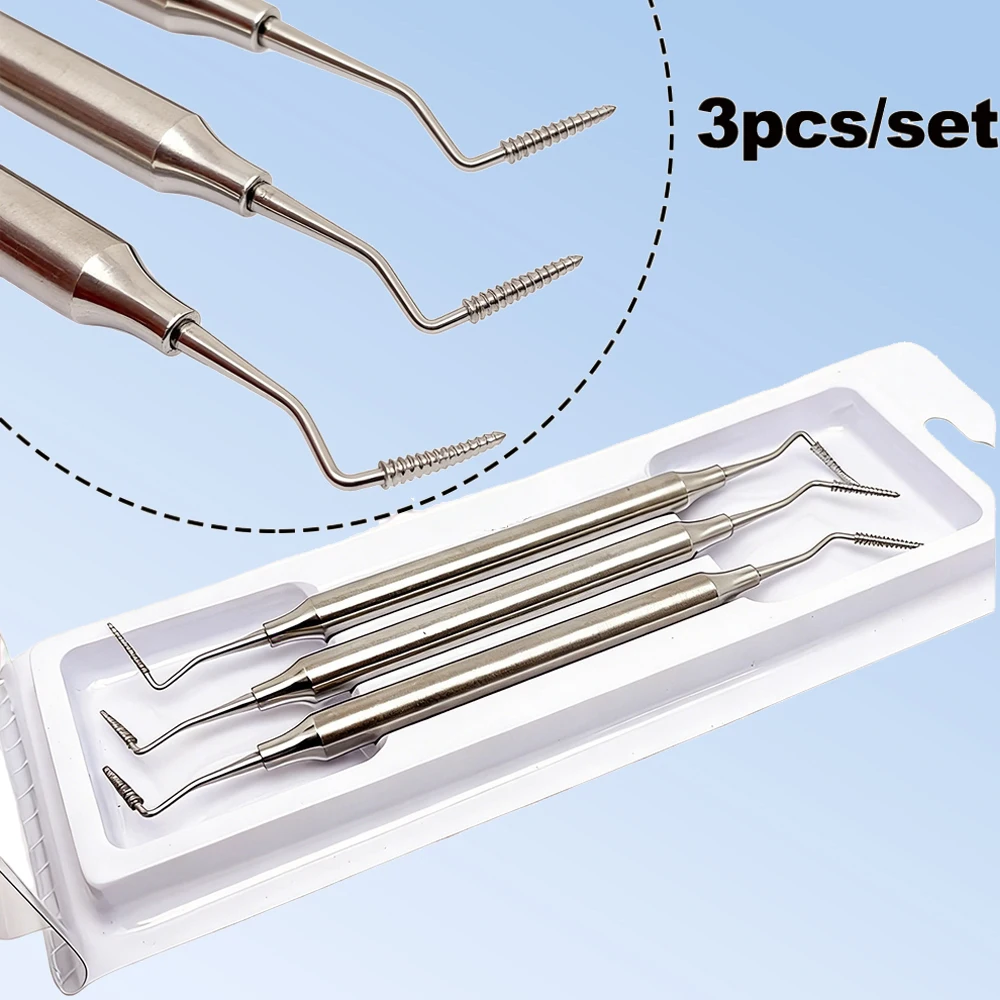 Stainless Steel Dental Cleaning Kit Plaque Remover Scraper Scaler with Mouth Mirror Sterilizable Dentist Tools