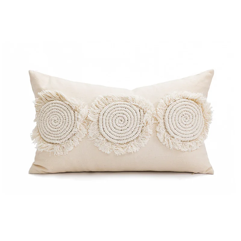 Pillow Living Room Sofa Cushion Bedroom Window Cushion Waist Pillow Light Luxury Jacquard Pillow Cover