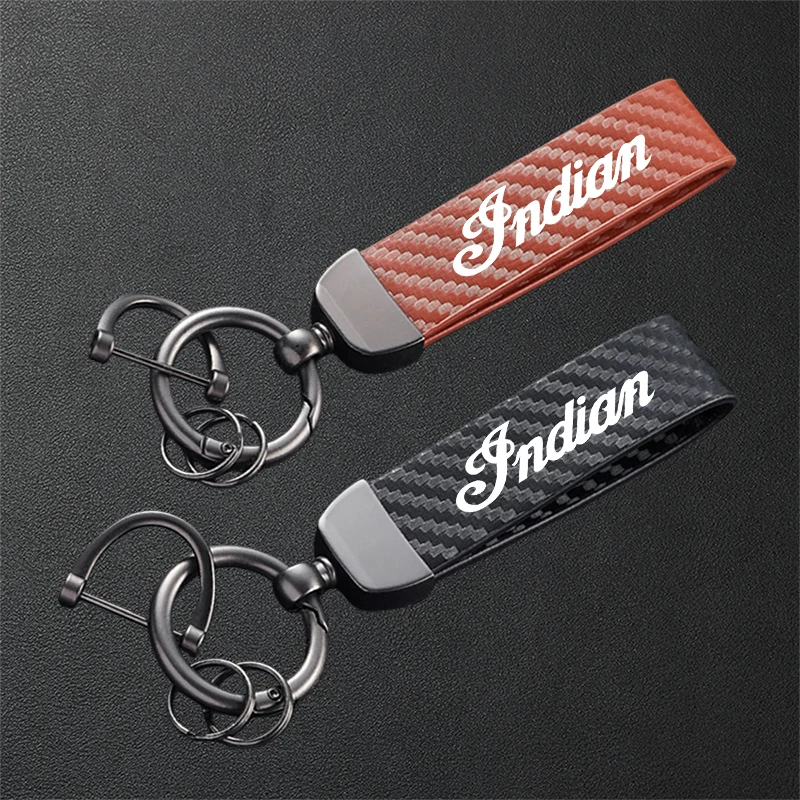 

Мотоциклетный брелок с рисунком из углеродного волокна, металлический брелок для Indian FTR 1200 S FTR 1200 Carbon/Rally Chief, винтажный разведчик