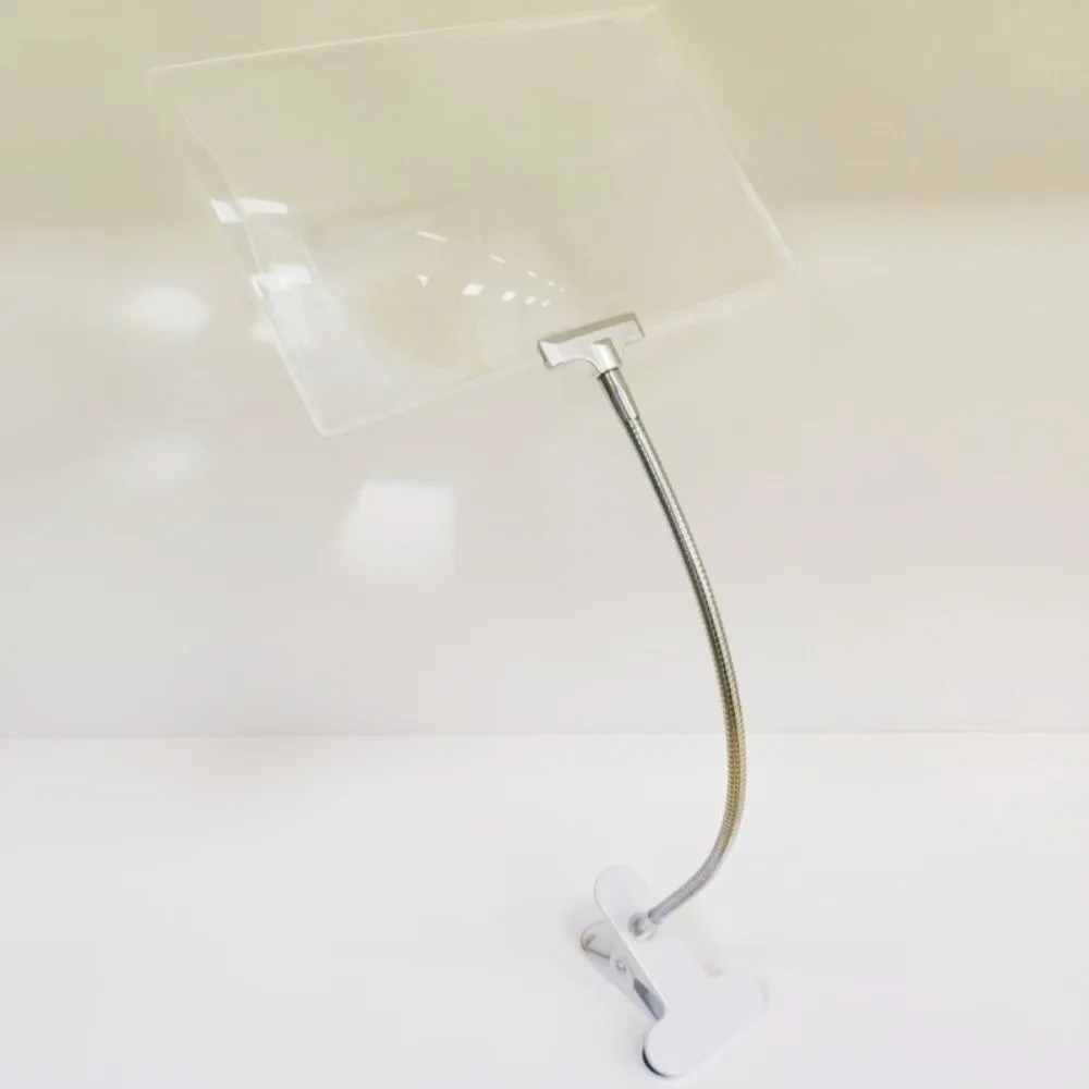 

С зажимом 4-кратное увеличительное стекло 360-градусная гибкая шея полная книга страница большая страница лупа большое увеличительное стекло