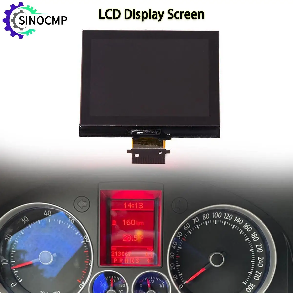 LCD Display Screen A2C00043350 For VW Magotan Golf V Passat B6 Tiguan Jetta SKODA VDO Instrument Group 2005-2009 Dashboard Parts