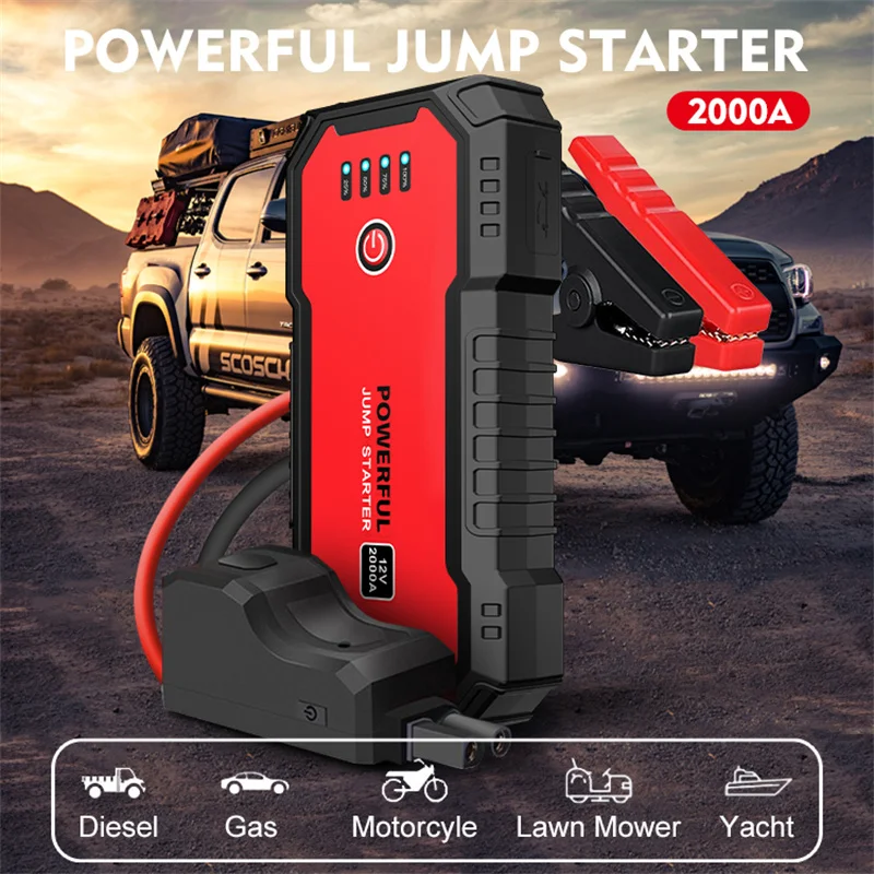 S901 20000mAh Jump Starter 12V Portable Power Bank External Battery 2000A Starting Device Car Battery Starter Booster