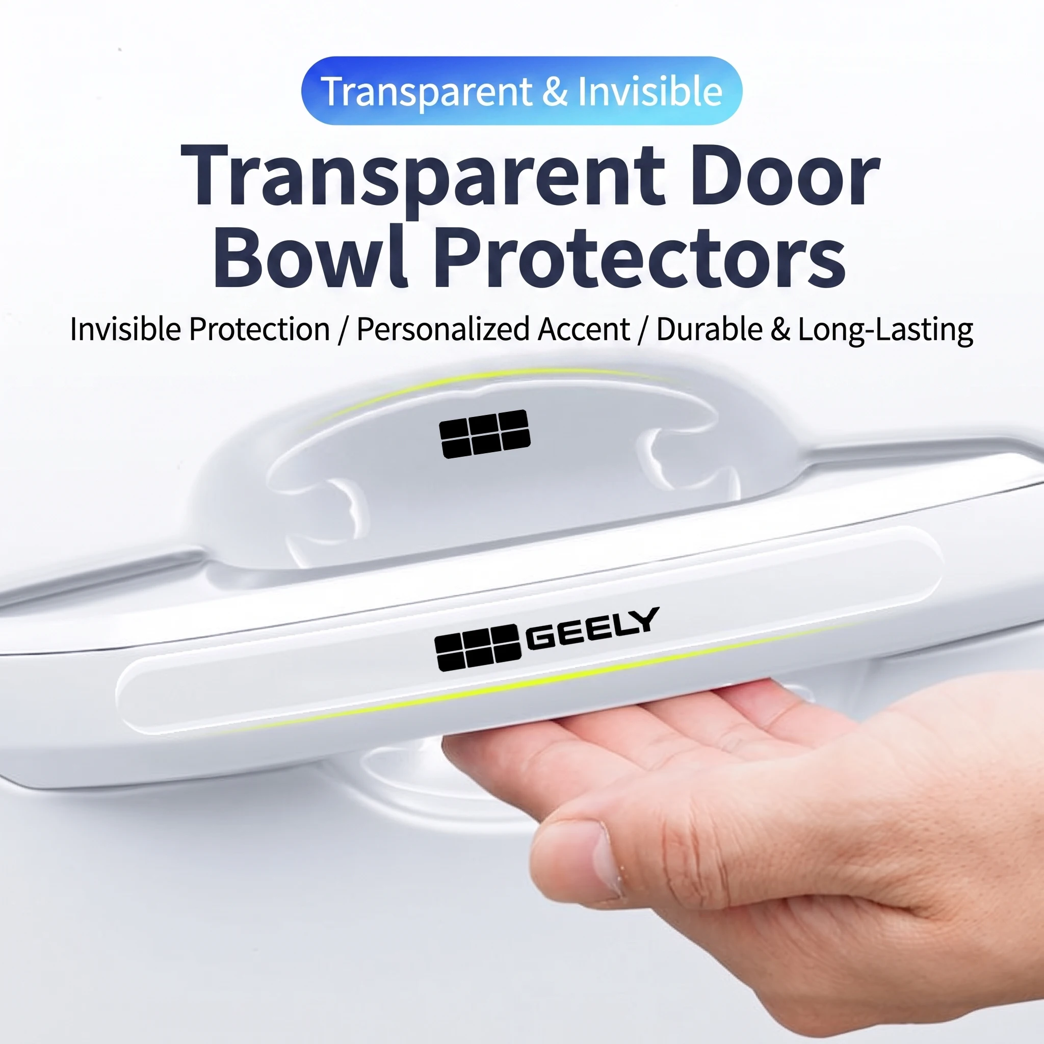 Car Door Handle Bowl Scratch Protective Sticker For Geely Galaxy EX5 EX2 Coolray E5 EMI Proton E.MAS 7 5 E8 Starry 8 Cityray L6