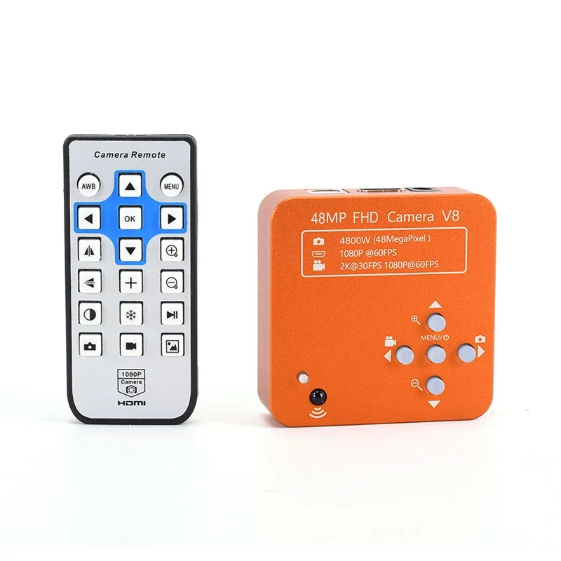 48MP Microscope Camera 2K 4800W HDMI-Compatible USB Industrial Electronic Digital Microscope for Phone PCB Soldering Repair