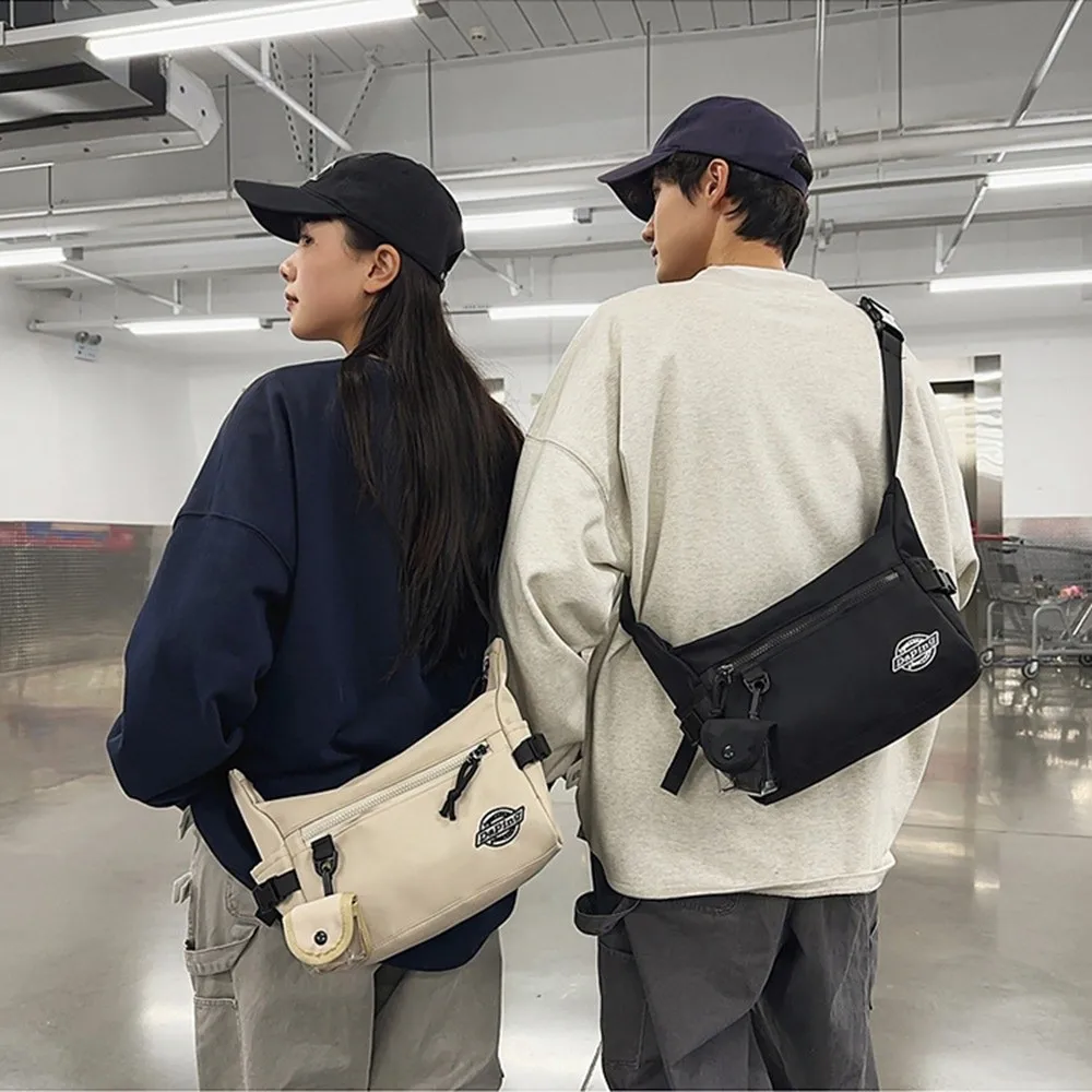 

Многофункциональная сумка через плечо, спортивная нейлоновая сумка в корейском стиле, водонепроницаемая квадратная сумка на плечо в уличном стиле, уличная сумка