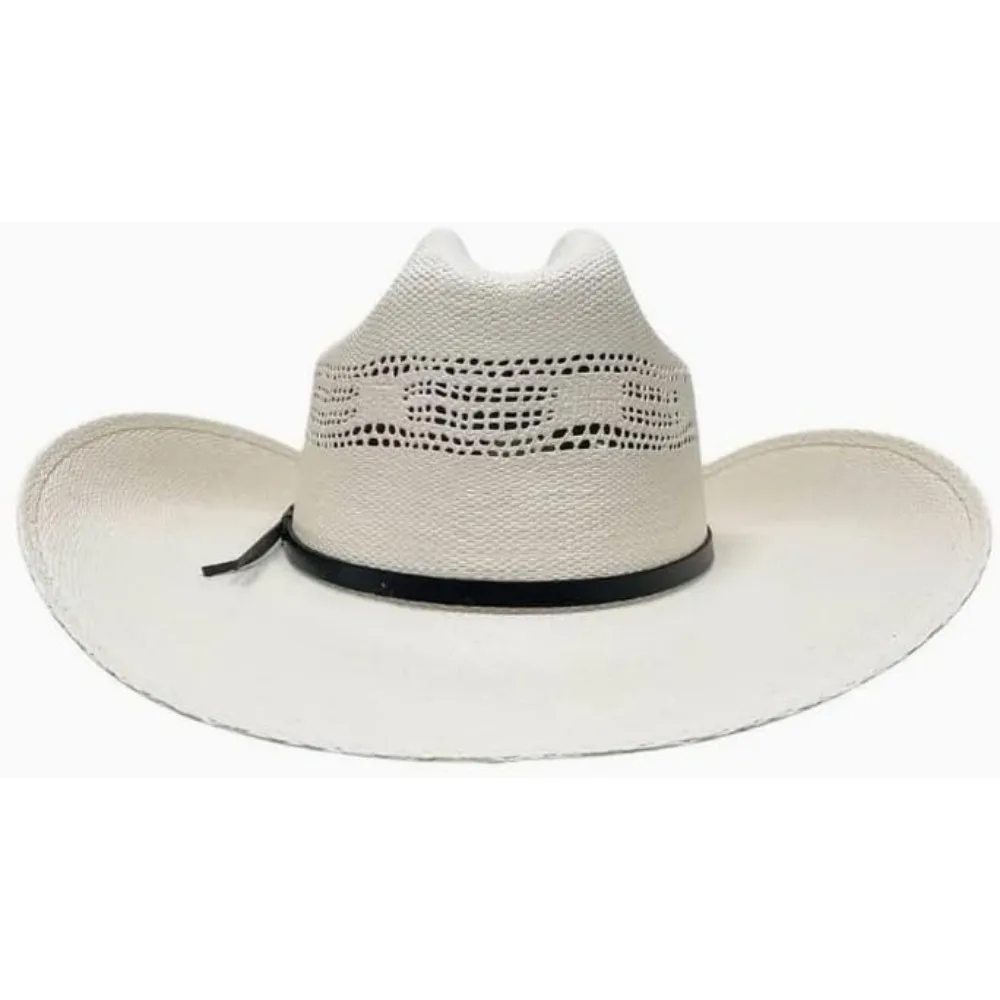 قبعات رعاة البقر المصنوعة يدويًا وخفيفة الوزن ومسامية على الطراز الغربي الفاخر للجنسين