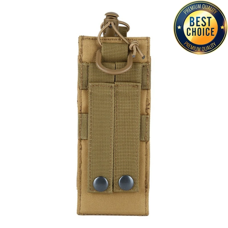 Tactical Molle Radio Walkie Talkie Pouch, Garrafa de água, 600D Nylon Kettle Cover, Pendurado bolsa de cintura, Ao ar livre, Caminhadas, Camping Titular