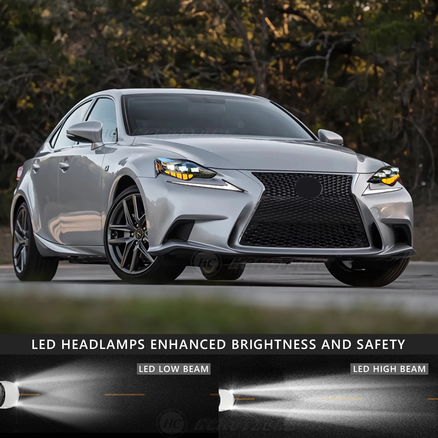 HCMOTIONZ FULL LED Head Lights for Lexus IS 2013-2016 IS250 IS350 300h F Car Front Lamps Assembly DRL