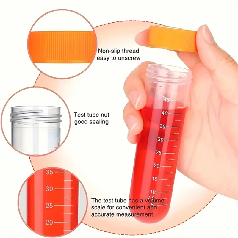 Sports Skill Development Tool Kit, Including Extra Large Test Tubes, Colored Silicone Droppers, Orange Storage Boxes-A21R