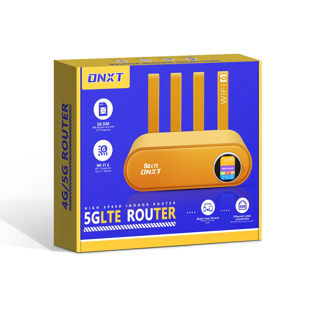 

4G LTE Unlocked Modem Router with SIM Card Slot, 5000mAh Battery, 4 External Antennas, Mobile Hotspot for Outdoor & Home Use
