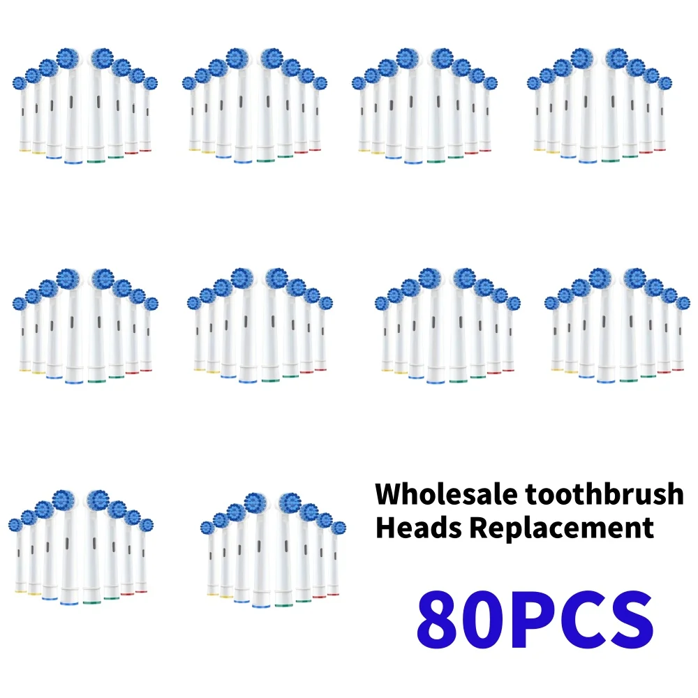 4/16/20/80pcs Set Electric Toothbrush Head For Oral B Sensitive Replacement Brush Heads D25 D30 D32 D18 4739 3709 4728 EB17S