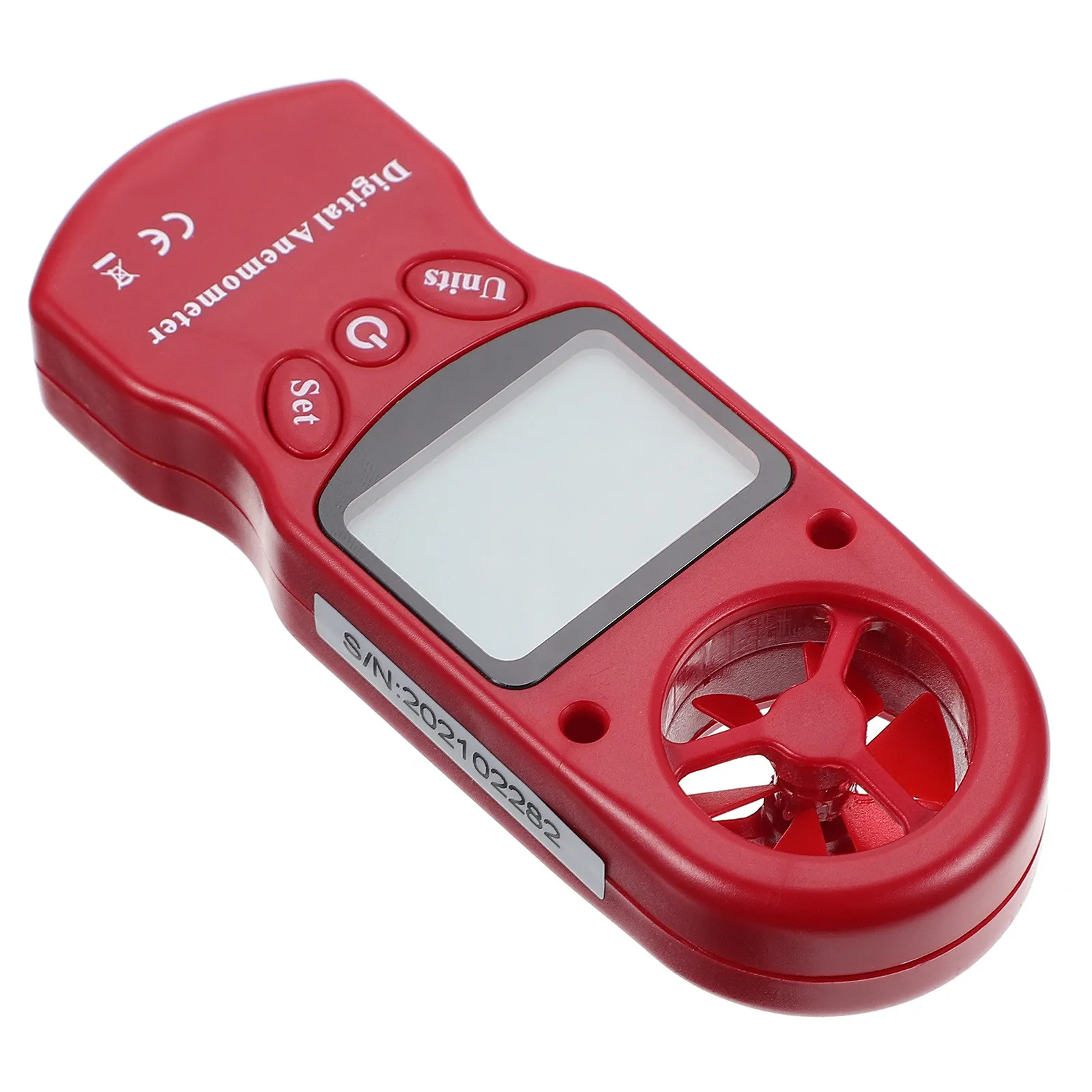 1Pcs Handheld Digital Anemometer with Hd Backlit LCD Screen Measures Wind Speed Temperature Simultaneously for Aviation Hvac