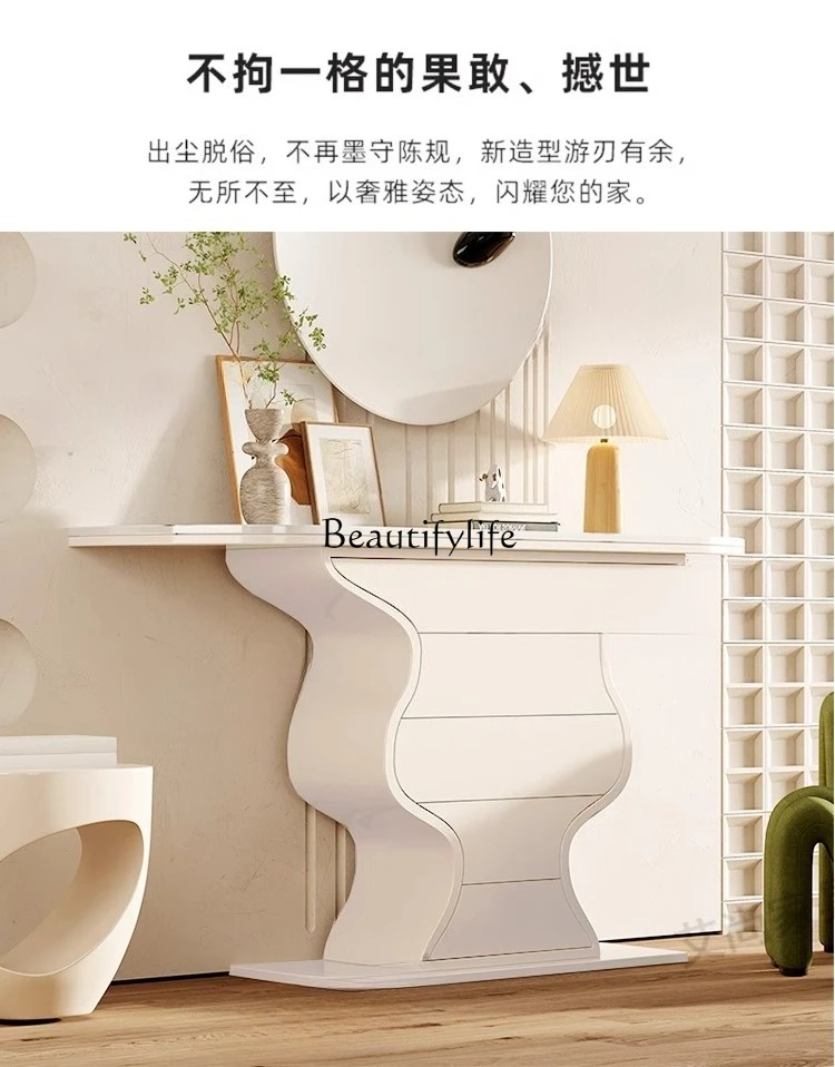 

09Z.Luxury Italian high-end entrance, scenic table, corridor, decorative strip box, storage table