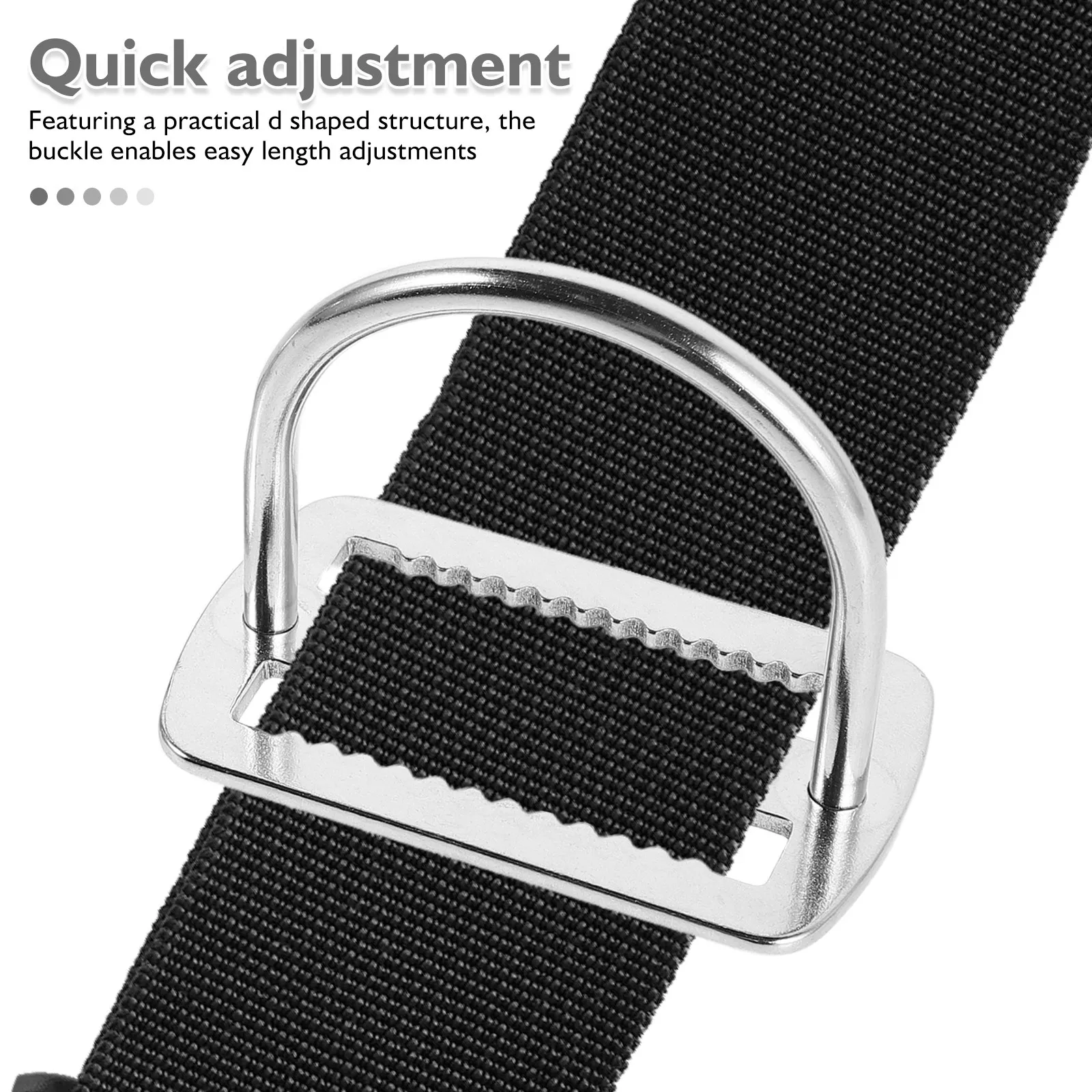 2Pcs Scuba Diving Belt Buckle Stainless Steel Serrated Weight Belt Retainer D Ring Dive Harness Side Mount Positioner view 2