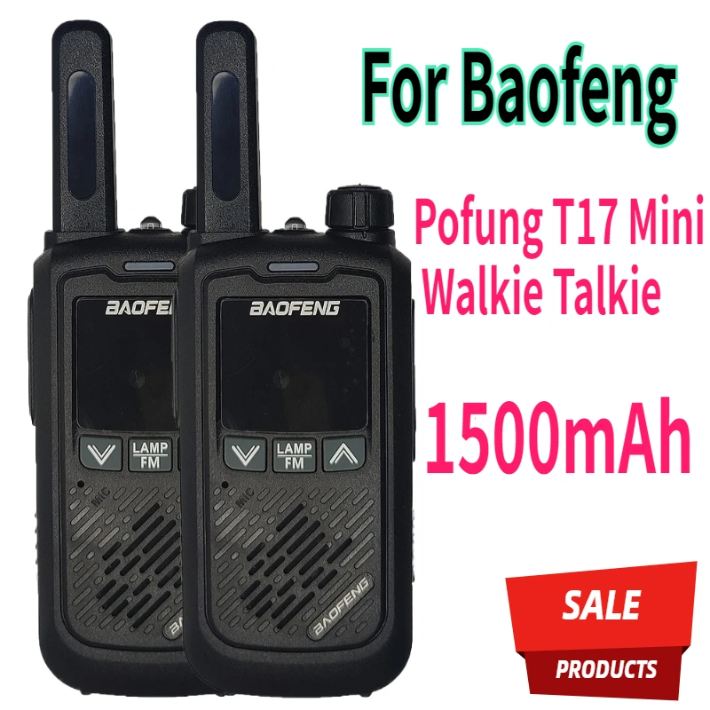 1500mAh For Baofeng Pofung T17 Mini Walkie Talkie Portable Two way Radio USB Charging Radio for Hunting Hotel BF-888S BF-C9