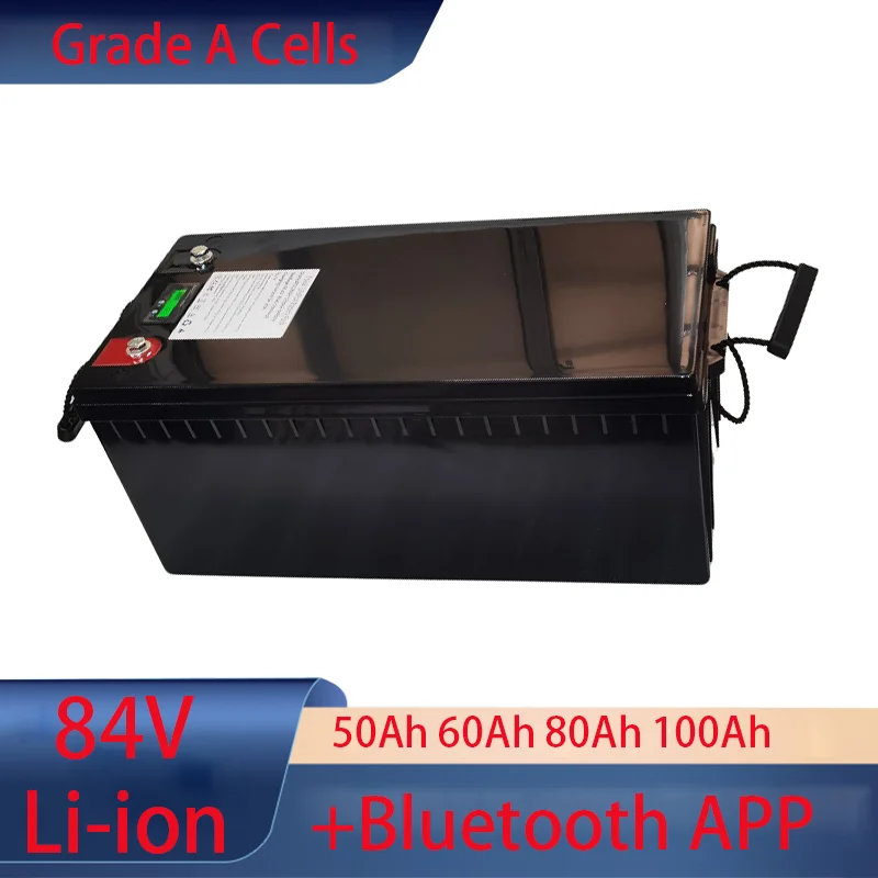 

84V 50Ah 60Ah 80Ah 100Ah Lithium ion Battery with Bluetooth BMS 23S for 2KW 4KW 5KW 8KW Two Wheeler Four Wheeler Mini Car EV