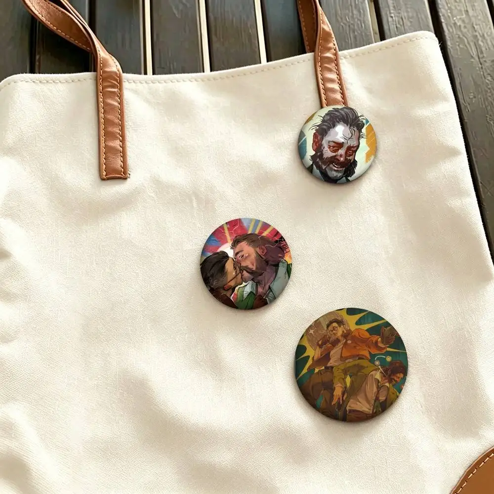 G-Gritty Noir Disco Elysium Detective Game  25mm 32mm 44mm 58mm 75mm Brooches Badges Pins for Accessories Gift