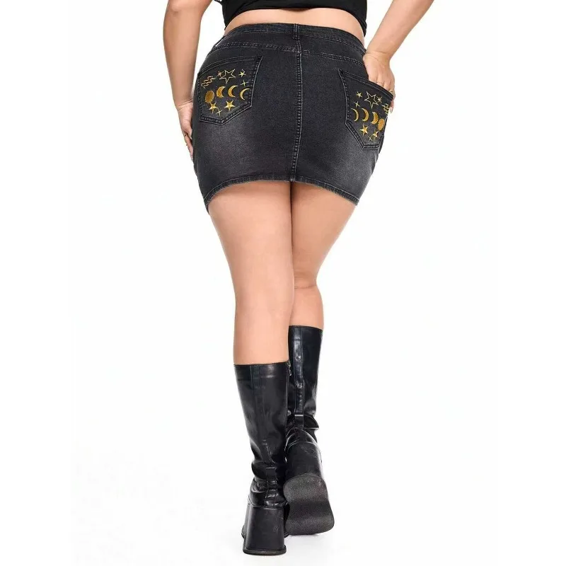 

Summer Jean Shorts Casual High-Waisted Embroider Denim Shorts for Women Vintage Wash Sexy Tight A-Line Hot Denim Pants Versatile