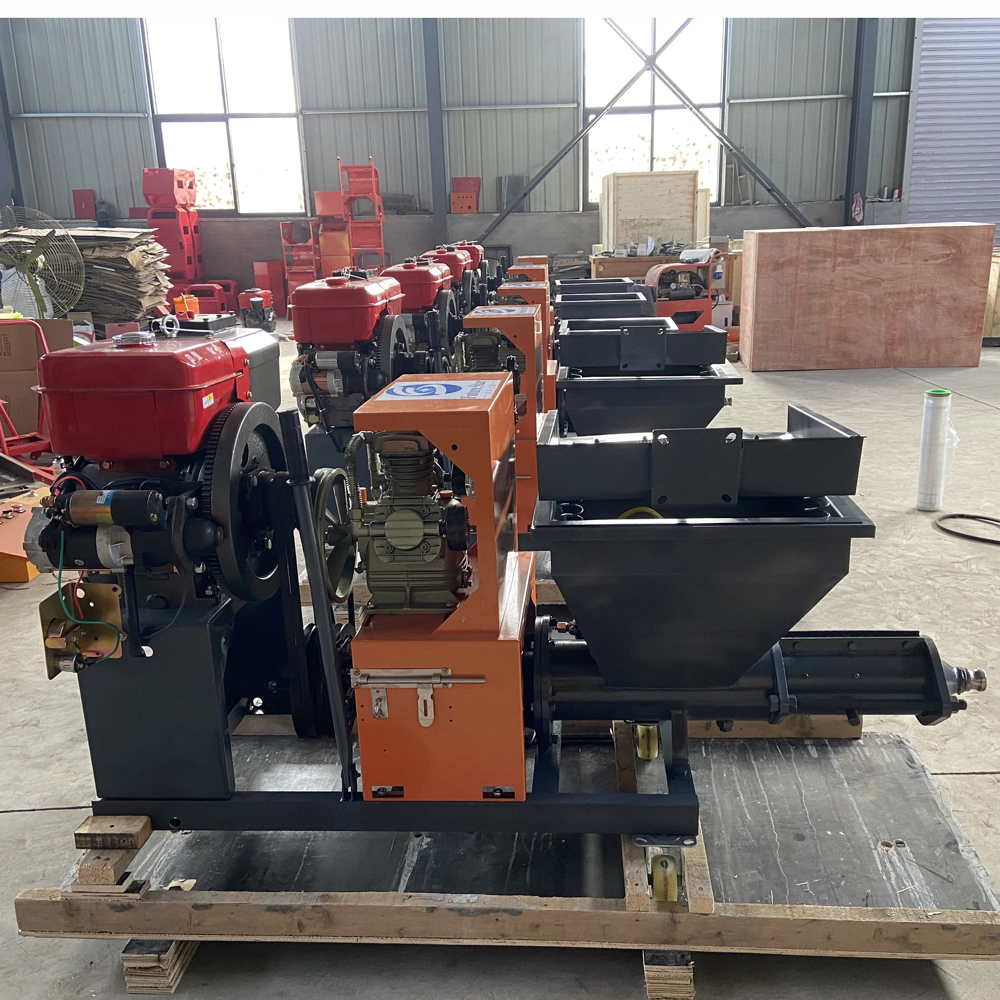 

Diesel Cement Automatic Wall Mortar Spray Plaster Gun Mortar Sprayer Plastering Machine