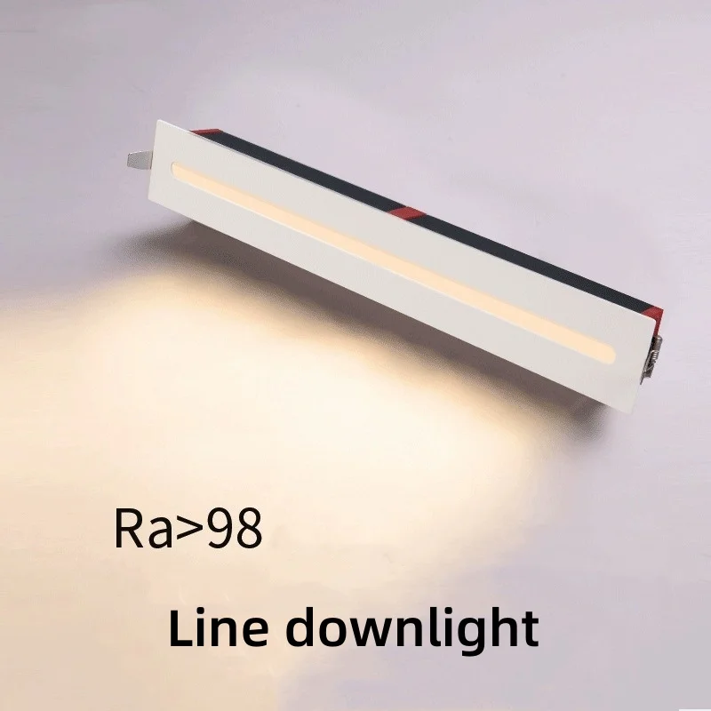 

Embedded 60-260V led Strip Anti-glare Downlight Background Wall Minimalist Line Light 10W20W 30W 40W Living Room Indoor Dimmable